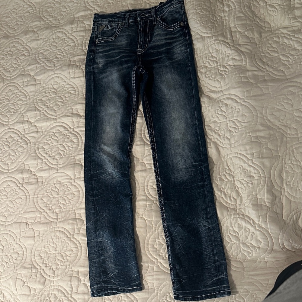 Salvage Dark Wash Straight Jeans